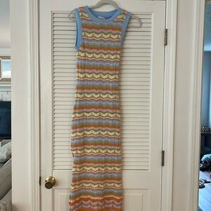 Knit crochet maxi dress